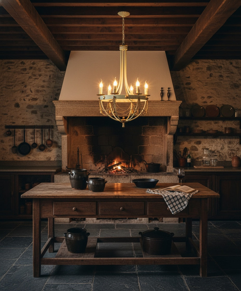 antique iron lamp from Provence