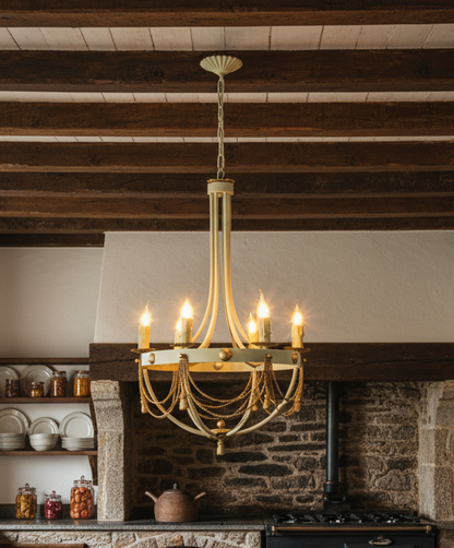 Lámpara antigua de hierro provenzal