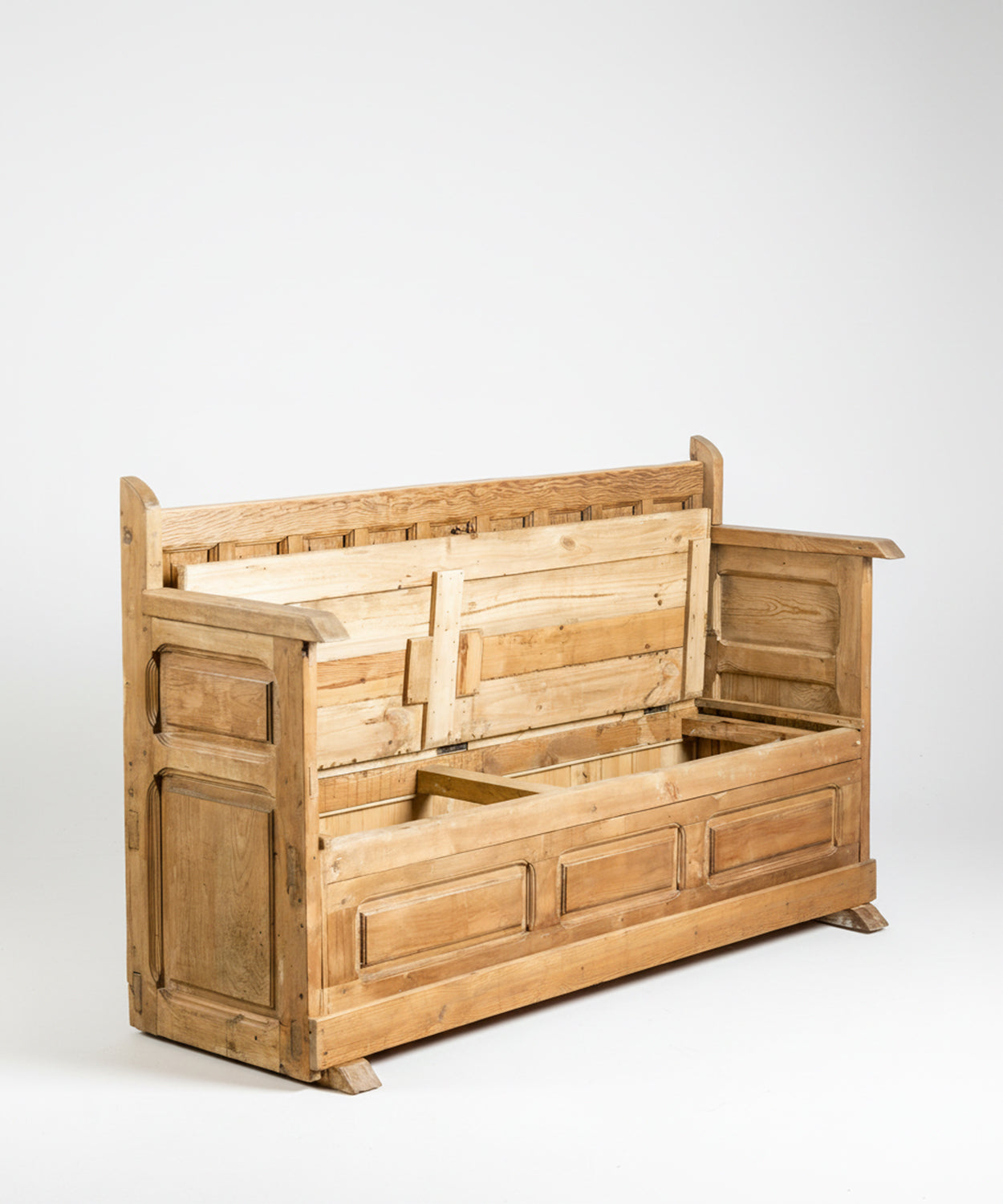 Banco escaño rústico de madera