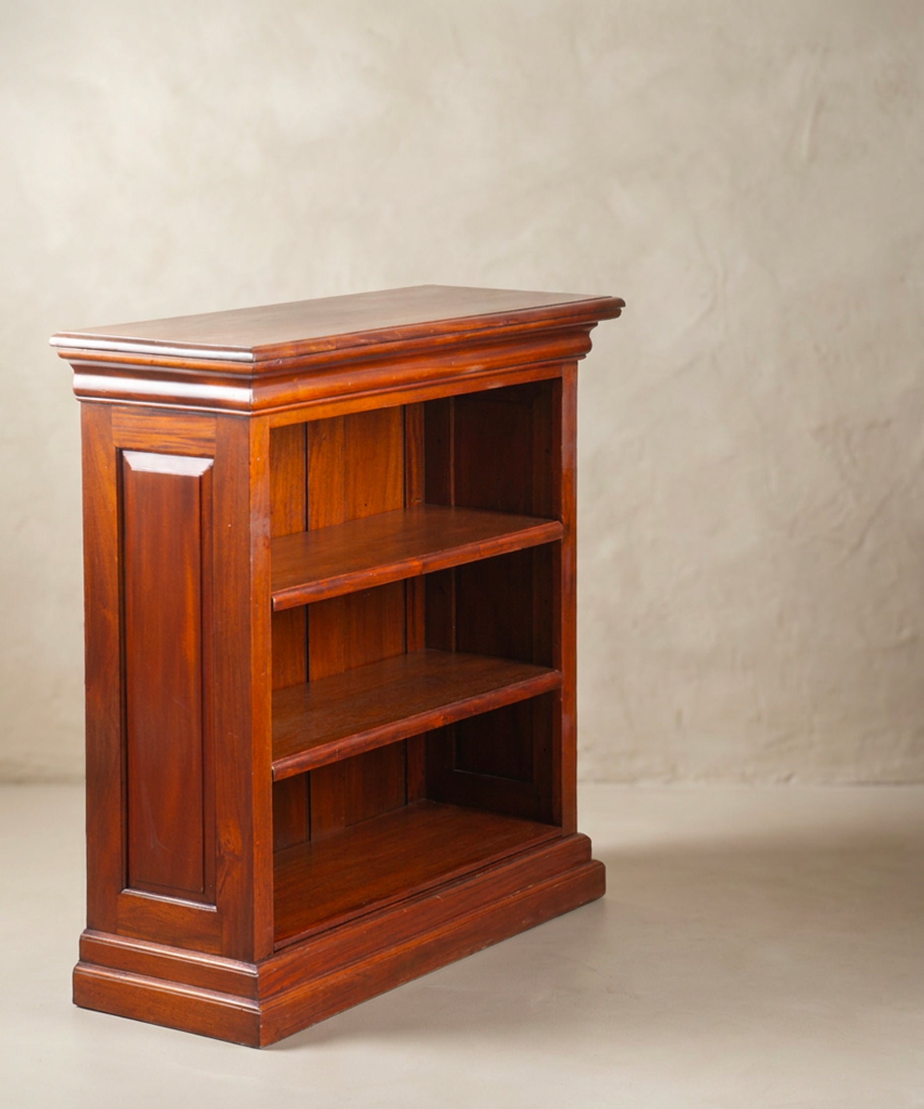 Librería Baja Vintage de Madera Maciza | Estilo Inglés Clásico