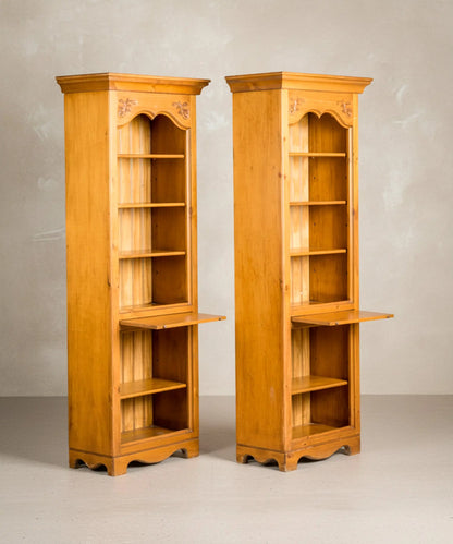 Librería Alta de Pino Macizo con Balda | Estilo Campestre
