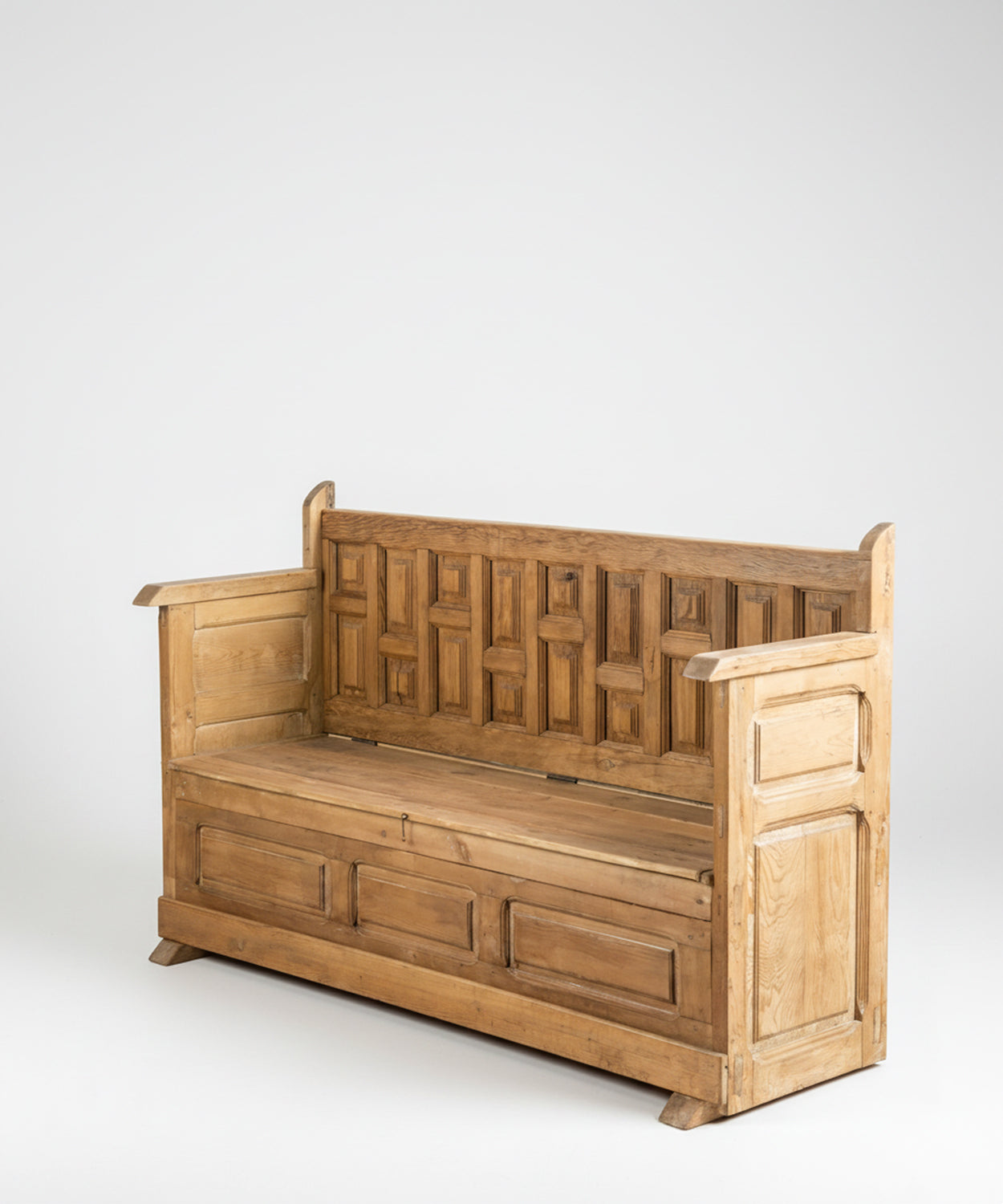 Banco escaño rústico de madera