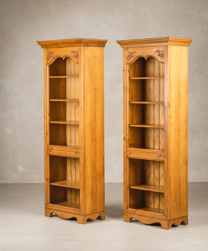 Librería Alta de Pino Macizo con Balda | Estilo Campestre