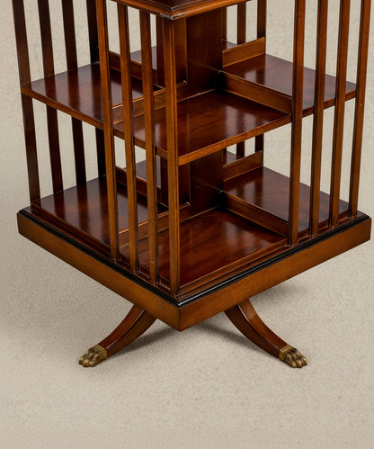 Mesa de biblioteca giratoria estilo eduardiano