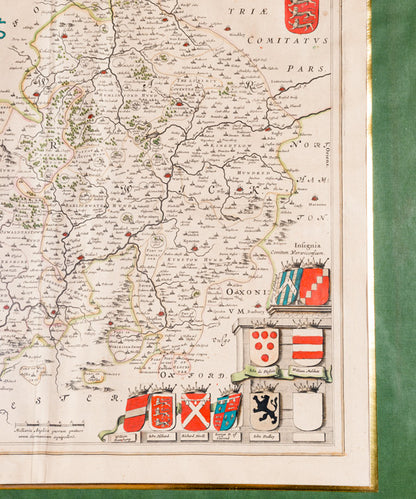 Litografía antigua mapa Inglés