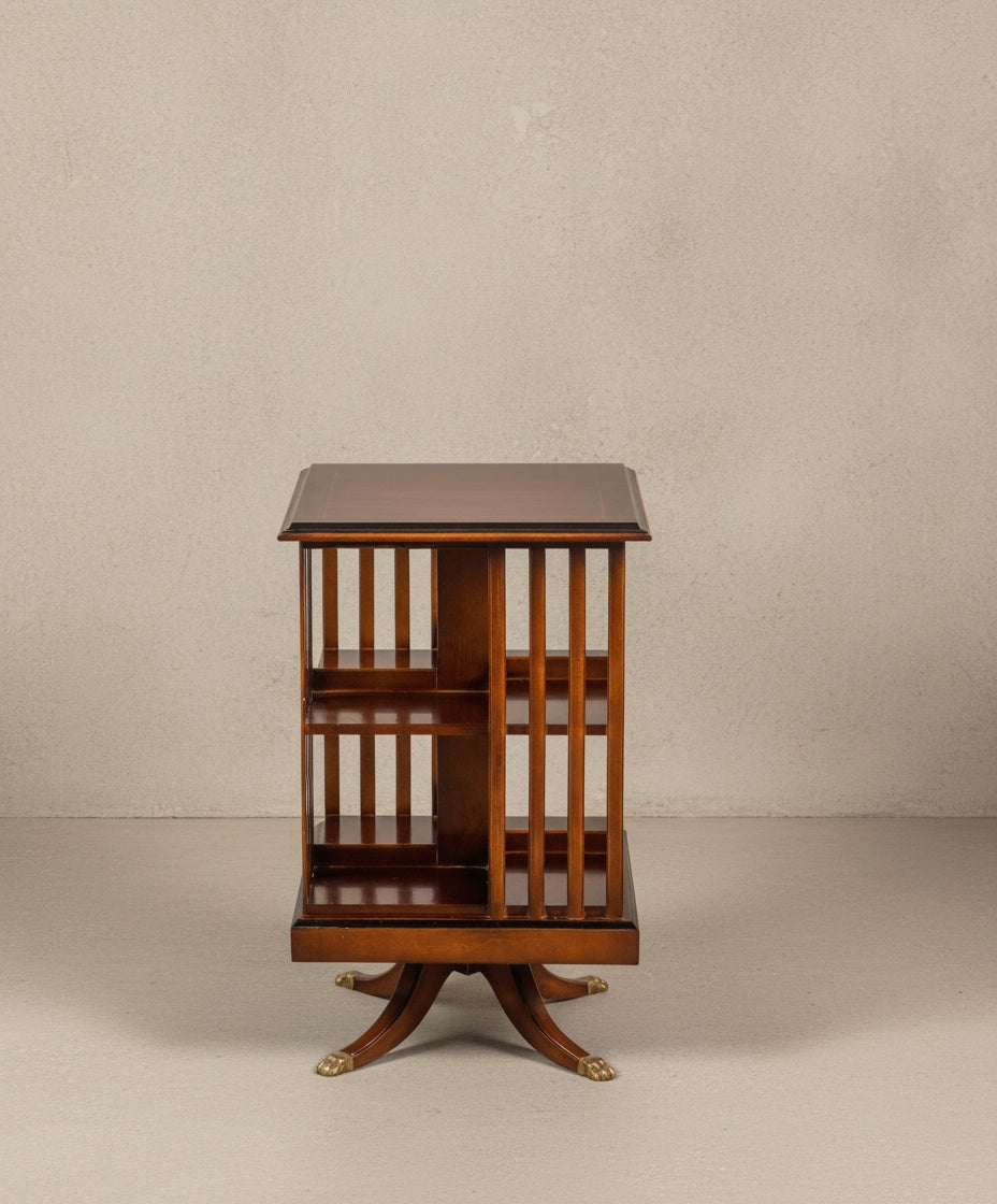 Mesa de biblioteca giratoria estilo eduardiano