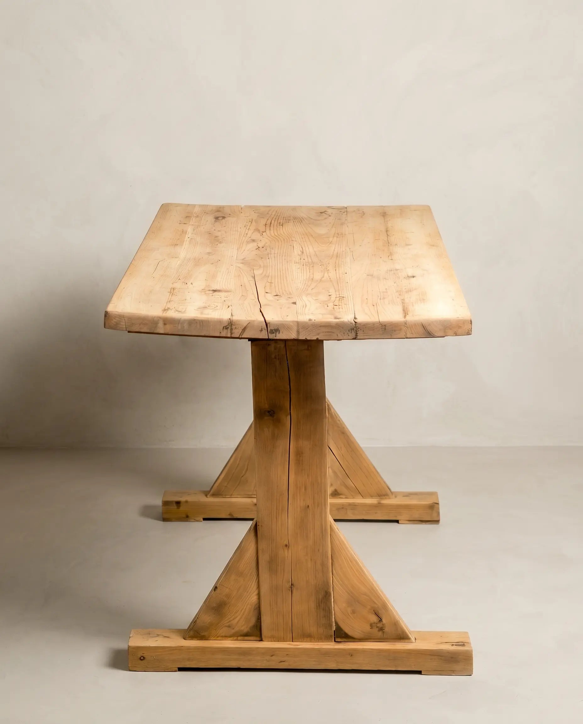 Mesa de Bistró Antigua en Madera Lavada | Francia Rural