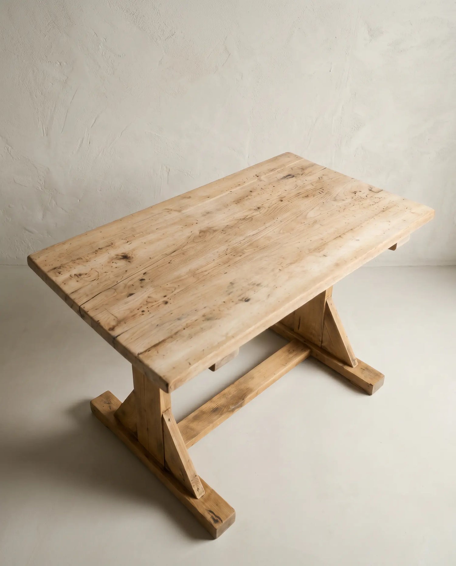 Mesa de Bistró Antigua en Madera Lavada | Francia Rural