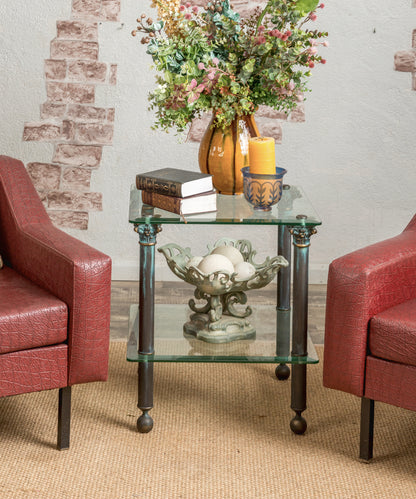 Aged brass table