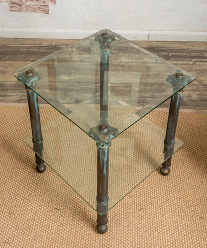 Aged brass table