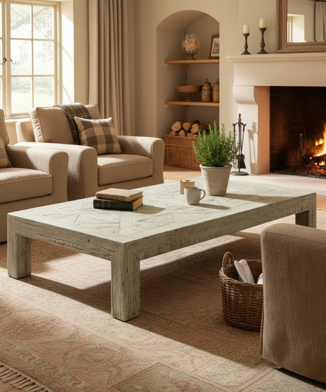 Mesa baja de madera Ponferrada