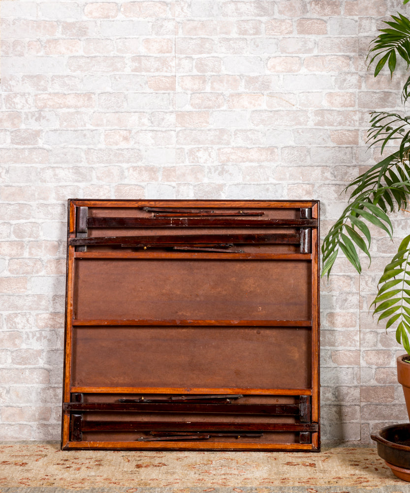 Antique folding game table