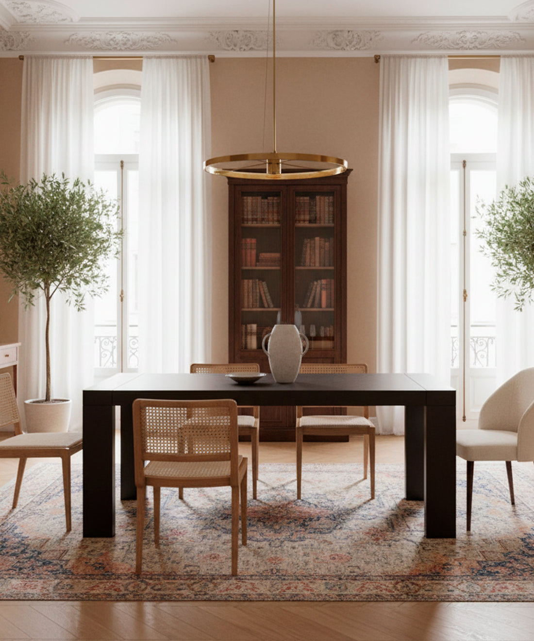 Mesa de diseño de comedor extensible