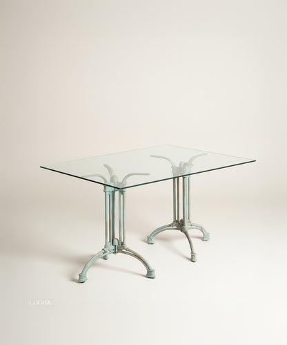Mesa rectangular de cristal Centinela