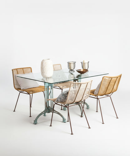 Mesa rectangular de cristal Centinela