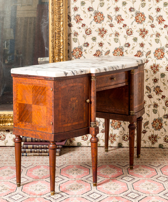 Antique auxiliary furniture with marquetry