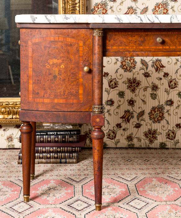 Antique auxiliary furniture with marquetry