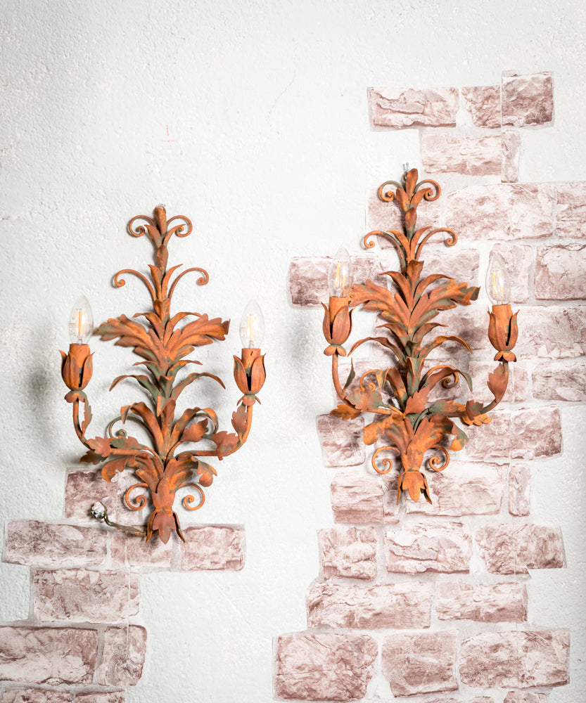 Pair of antique Dreux sconces