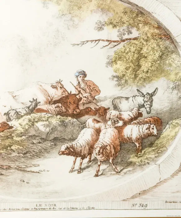 Pareja de litografías antiguas de época Antique arte y decoracion