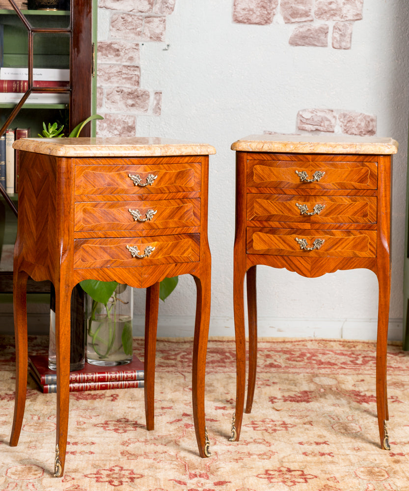 Pair of antique Louis XV side tables