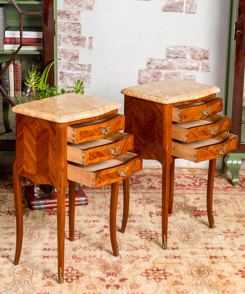 Pair of antique Louis XV side tables