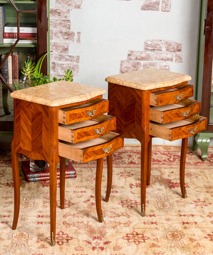 Pair of antique Louis XV side tables