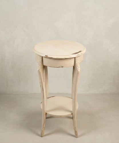 Pedestal peana estilo francés en decapé beige