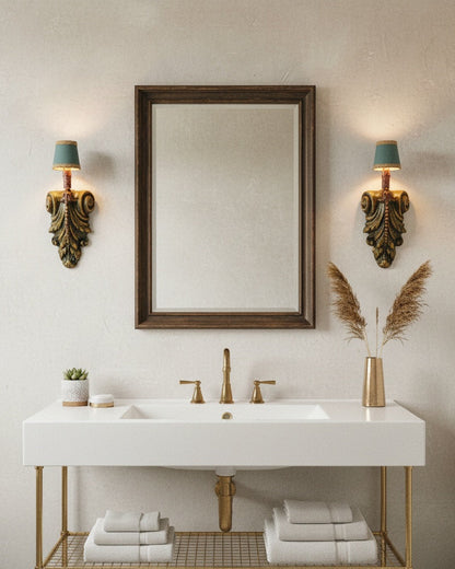 Pair of Narbonne polychrome wall lights