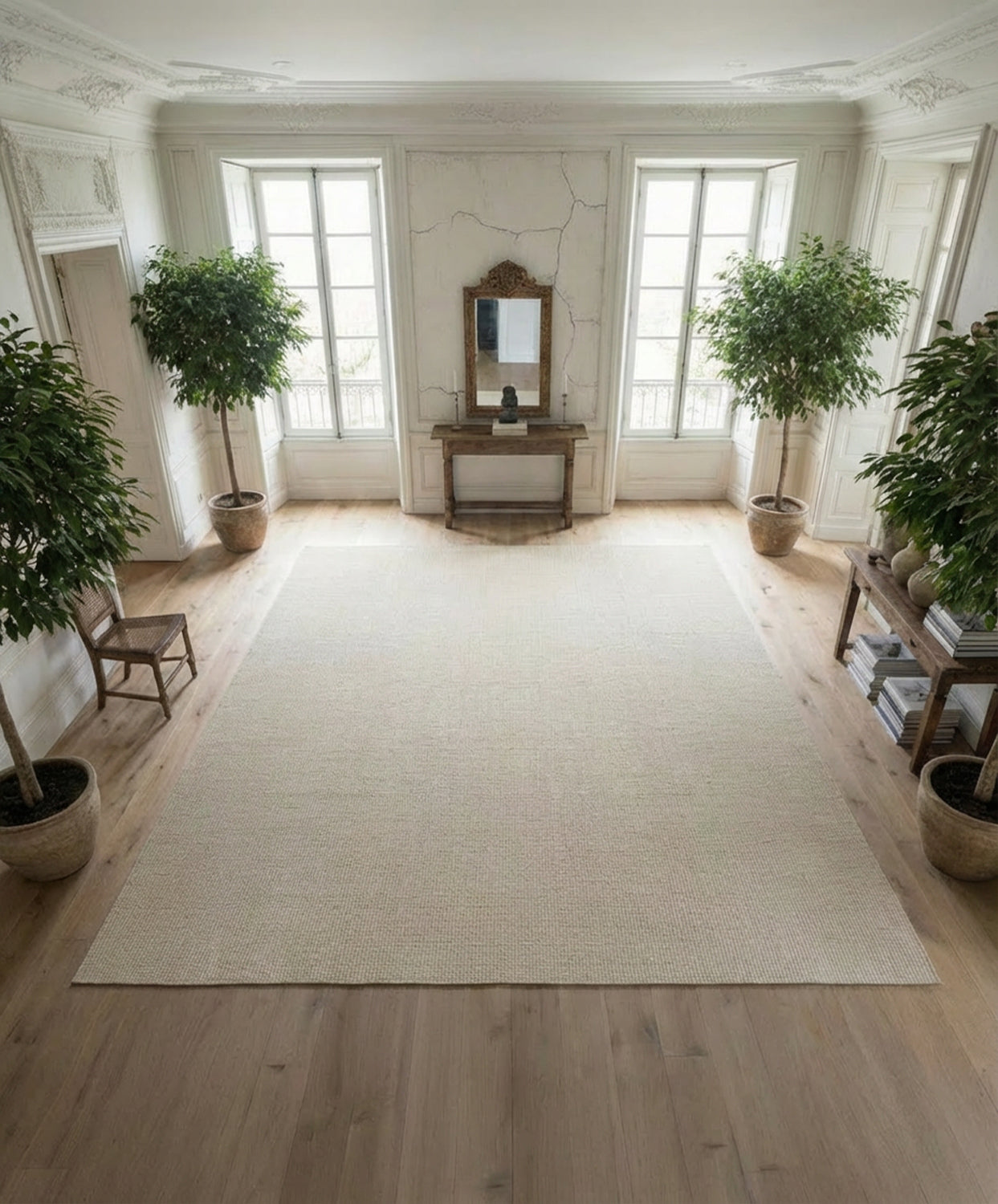 Alfombra de sisal de gran tamaño