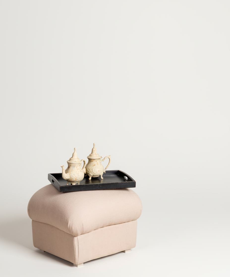 Puff de tela vintage