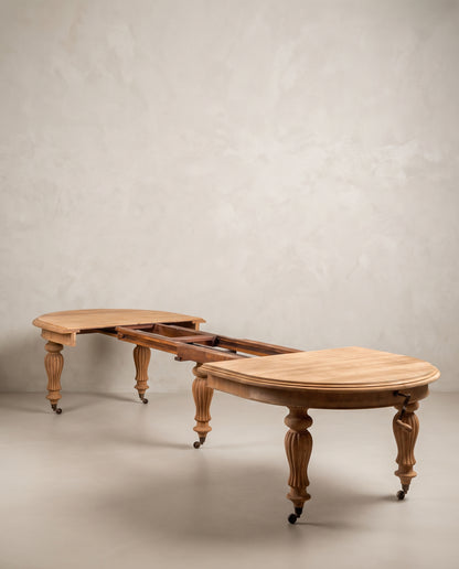 Mesa de Comedor Extensible de Caoba con Manivela | Estilo Victoriano, hasta 386 cm