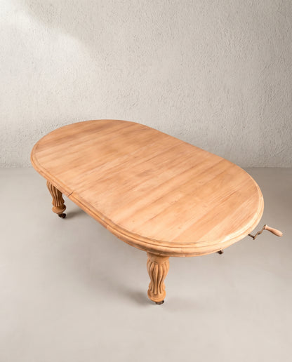 Mesa de Comedor Extensible de Caoba con Manivela | Estilo Victoriano, hasta 386 cm