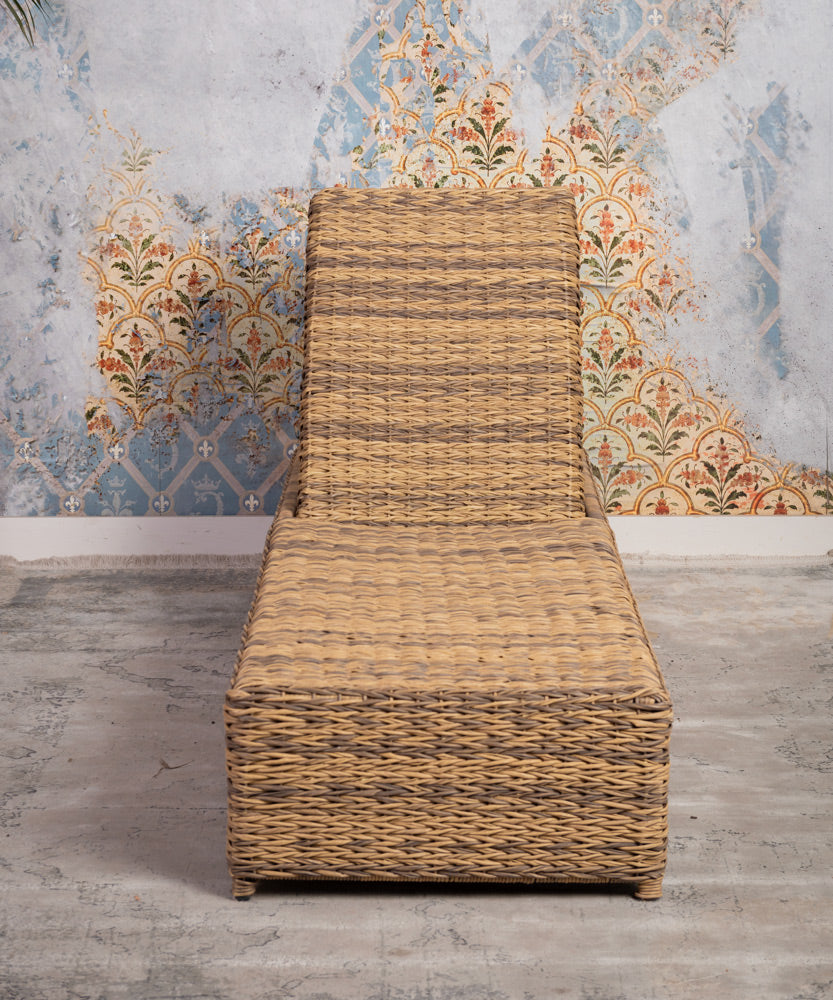 Rattan sun lounger