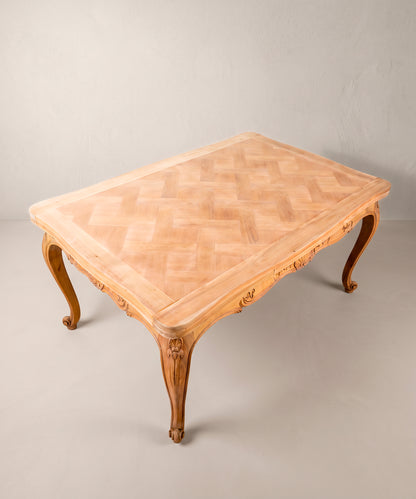 Mesa de Comedor Extensible Vintage de Cerezo | Estilo Luis XV