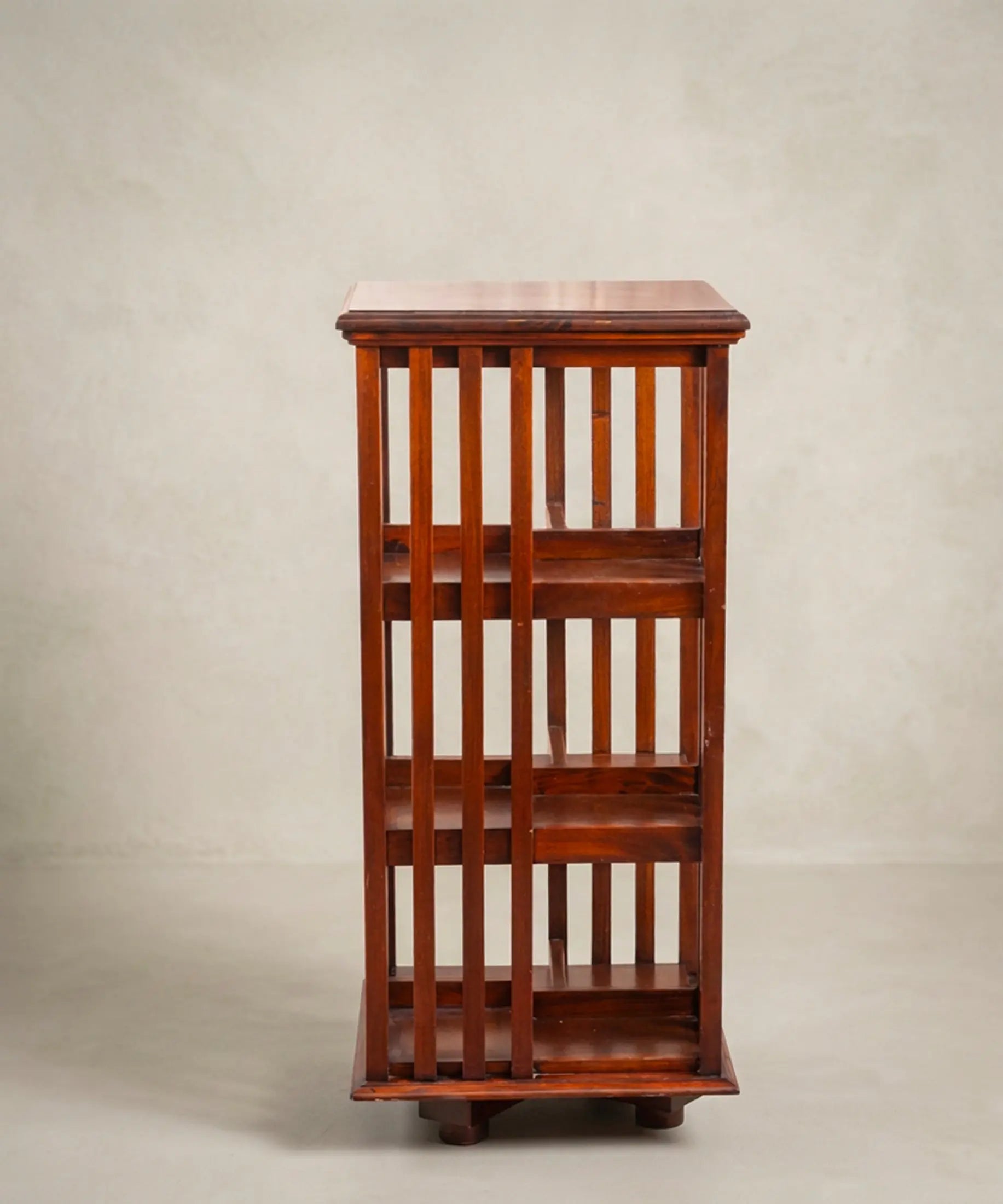 Librero Giratorio de Madera Maciza | Estilo Clásico Inglés