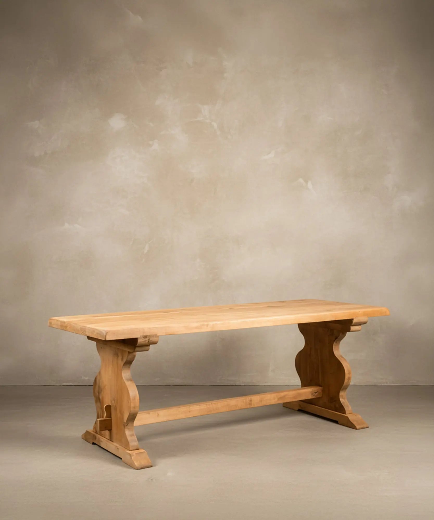 Mesa de refectorio de madera maciza