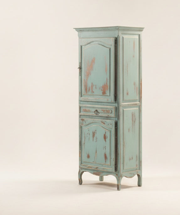 Alacena vintage Luis XV vista lateral derecha con bisagras largas de hierro — Antique Arte y Decoración