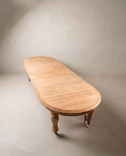 Mesa de Comedor Extensible de Caoba con Manivela | Estilo Victoriano, hasta 386 cm