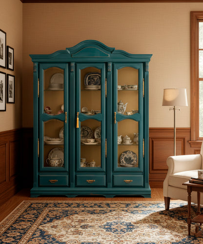 Lena antique French display cabinet