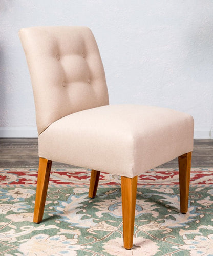 Conjunto de 4 sillas de lino diseño vintage - Antique arte y decoracion