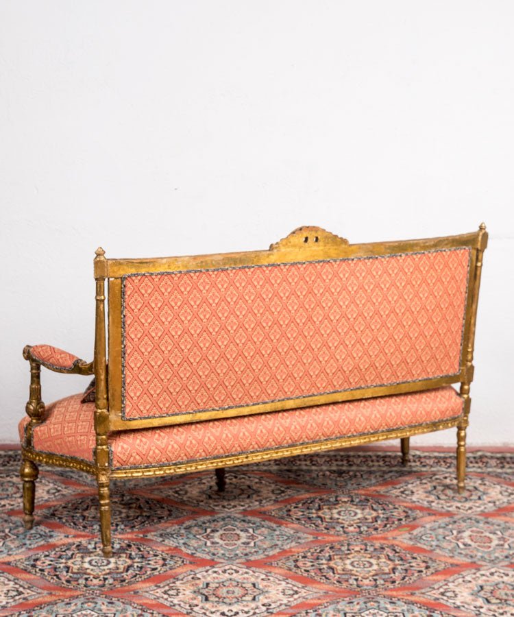 Conjunto de sofá y sillones Luis XVI antiguos - Antique arte y decoracion