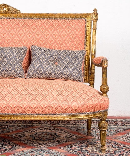 Conjunto de sofá y sillones Luis XVI antiguos - Antique arte y decoracion