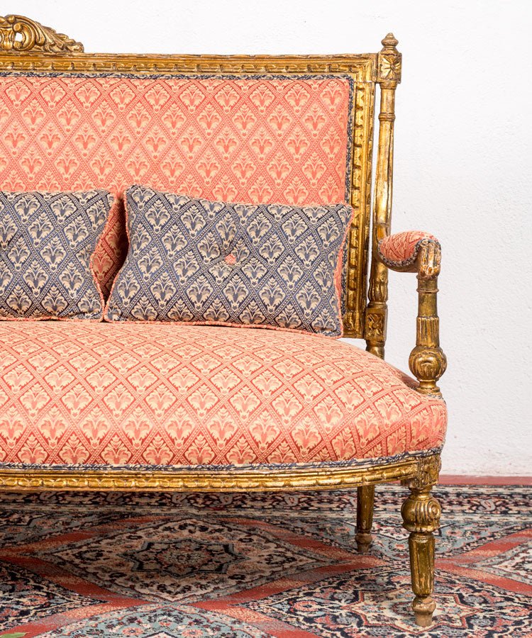 Conjunto de sofá y sillones Luis XVI antiguos - Antique arte y decoracion