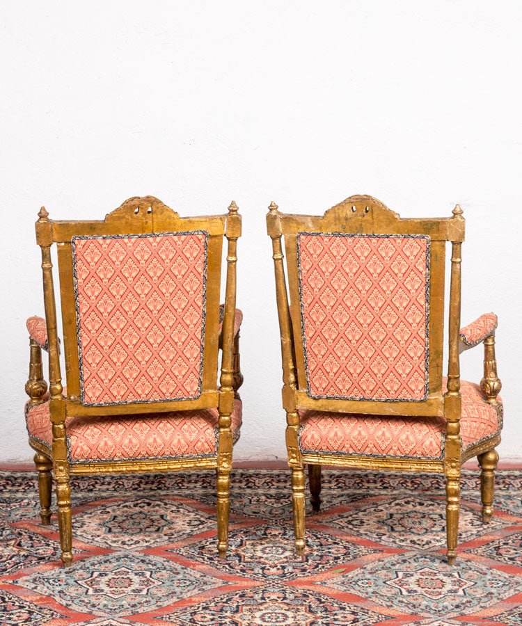 Conjunto de sofá y sillones Luis XVI antiguos - Antique arte y decoracion