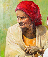 Cuadro ancianas con turbante - Antique arte y decoracion