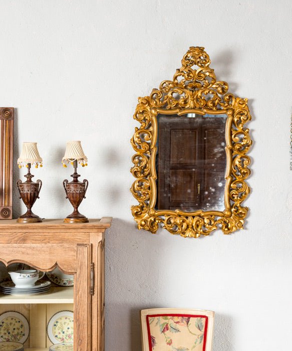Espejo antiguo dorado barroco - Antique arte y decoracion