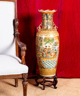 Jarrón chino pintado - Antique arte y decoracion