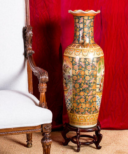 Jarrón chino pintado - Antique arte y decoracion