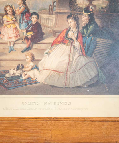Litografía Projets Maternels - Antique arte y decoracion