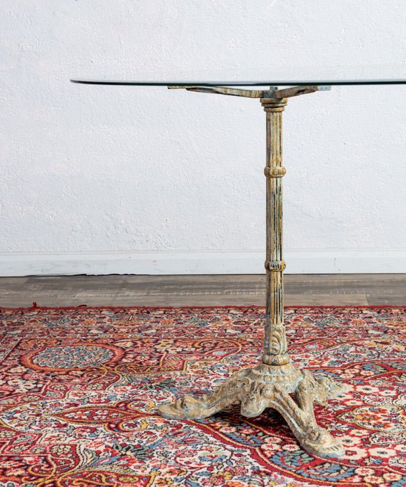 Mesa vintage de cristal Luna - Antique arte y decoracion